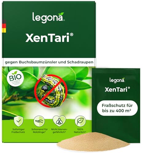 Legona® Xentari Zünslerfrei & Raupenfrei Buchsbaumzünsler Spritzmittel | Biologische Bekämpfung vom Zünsler,...
