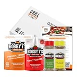 Grill Master BBQ Pizza Set | The Ultimate Backyard BBQ Pizza Bundle feat. Bobby T's Gourmet Foods | Essential for Cooking, Grilling, and Smoking | Perfect Grill Gift for Men & Women