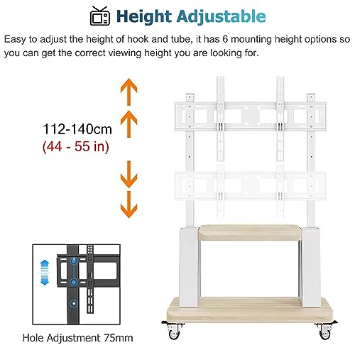 Soporte para TV de suelo robusto para pantallas 32-75 pulgadas miniatura 4