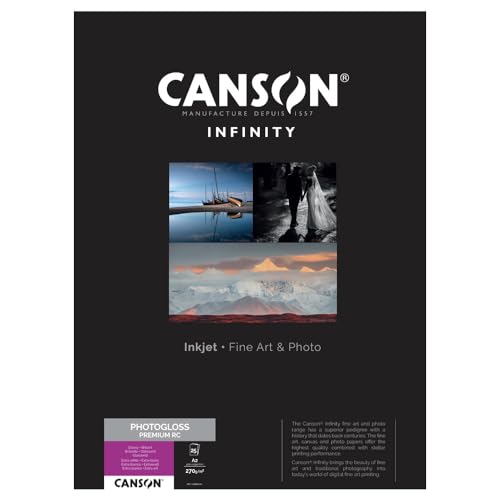 Papier Photo brillant Canson Infinity Gloss Premium RC A2 pour impression jet d'encre