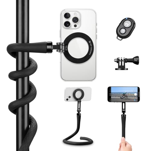 Soporte flexible magnético para móvil que elimina las vibraciones en videollamadas y transmisiones