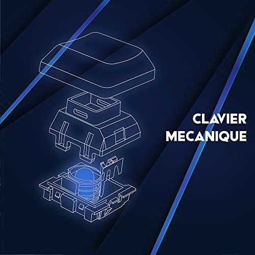 Clavier gamer mécanique DR1TECH Raven avec interrupteurs durables 20M clics