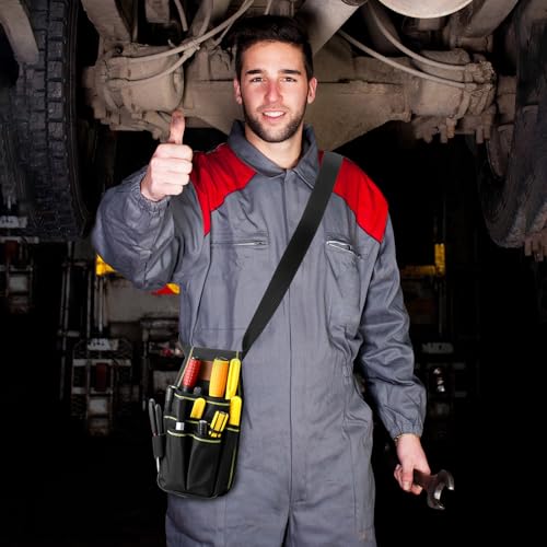 QWORK® Electrician Tool Pouch, 600D Oxford Fabric Tools Organizer, 15 Pocket Tool Pouch with Adjustable Nylon Belt 2 QWORK® Electrician Tool Pouch, 600D Oxford Fabric Tools Organizer, 15 Pocket Tool Pouch with Adjustable Nylon Belt - Image 2