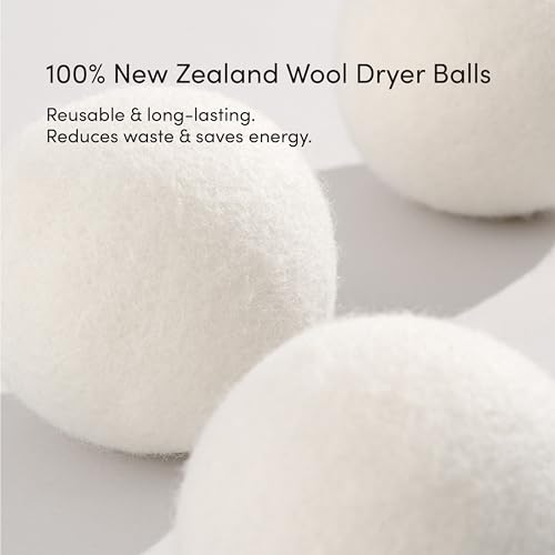 Dirty Labs | 100% New Zealand Wool Dryer Balls | 3 Balls | Shorten Drying Time | Reduce Static & Wrinkles | Dryer Sheet & Fabric Softener Alternative