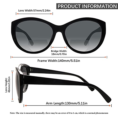 Boncamor 4 Pack Bifocal Reading Sunglasses For Women Men Fashion Uv400 Protection Sun Readers Outdoor Eyewear (4 Mix, 2, Diopters) #TOP1