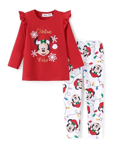 Image of Disney Girls Outfits Long Sleeve Lightweight Shirt +Leggings Clothing Sets