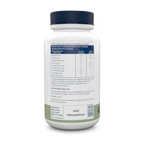 Image of Sleep Supplement with Melatonin, L Tryptophan & L Theanine for 360 Support for Sleep Onset, Continuity, Recovery | Includes Vit B6, Helps Fall Asleep, Stay Asleep, Wake Rested-60 servings