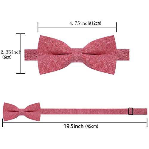 Image of AUSKY 8 PACKS Elegant Adjustable Pre-tied Bow Ties for Men Boys (1&4&5&6&8 Pack for option)