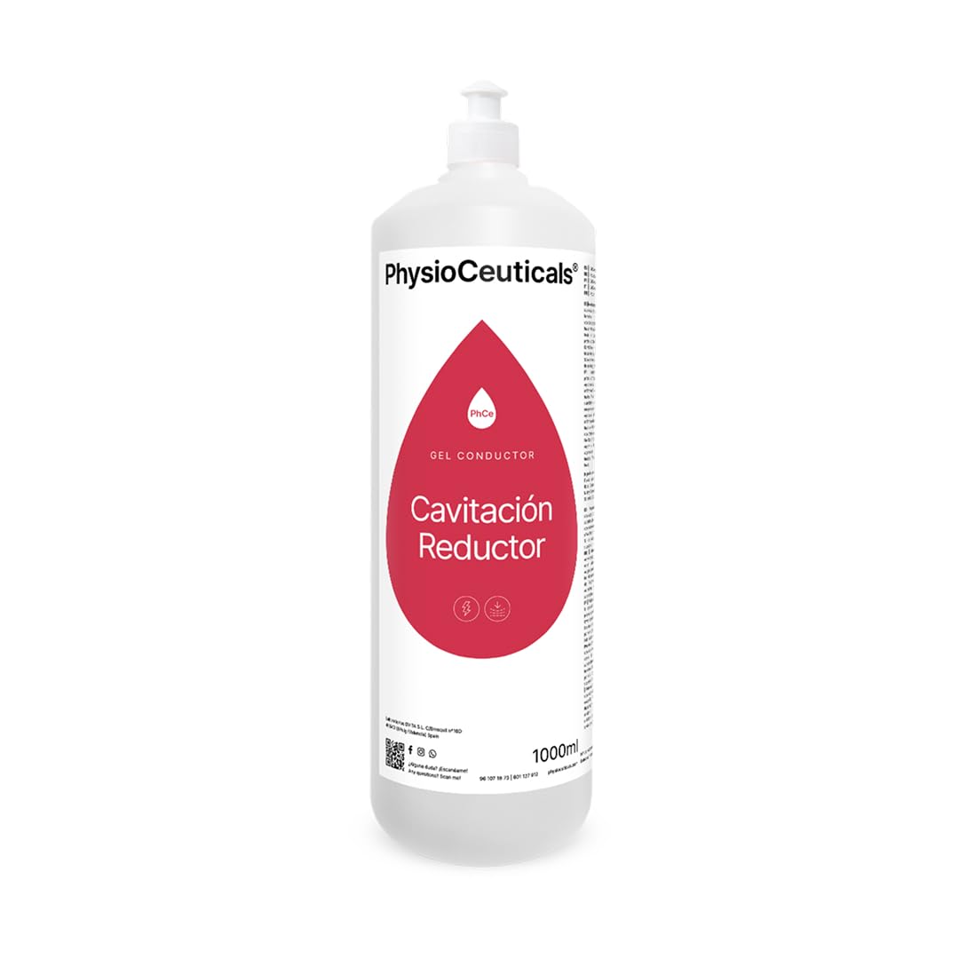 PHYSIOCEUTICALS - Gel Cavitación Reductor Corporal Profesional 1000ml + Tapón Dosificador - Conductor Ultrasonidos con Fucus y Ruscus - para Especialistas