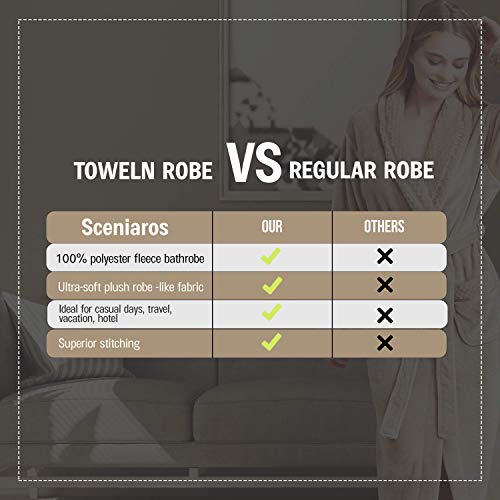 Women’s Comfortable Fleece Bathrobe – Plush Soft Robe For Women (Xl/Xxl, Beige) #TOP5