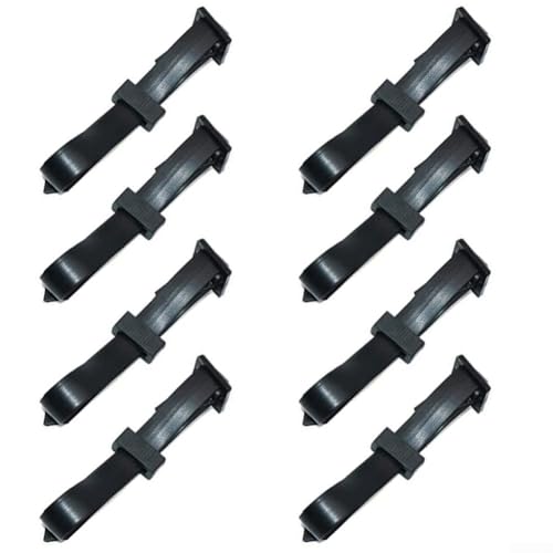 Lot de 8 attaches réglables pour arbustes, avec boucle pour arbres fruitiers, arbustes et plantes en pot, noir (45 x 2,5 cm)