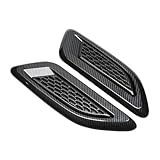 1 Pair Car Hood Scoop Decoration Air Vent Wing Trim Cover Compatible For Land Rover Range Rover Sport Evoque Discovery 4 Freelander 2(Carbon fiber look)
