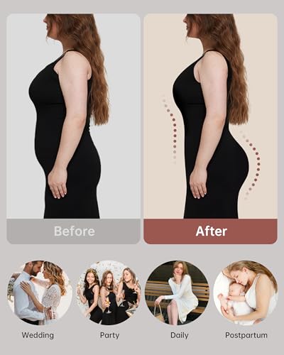 Image of Vertvie Tummy Control Shapewear Shorts for Women Butt Lifting Body Shaper Shorts High Waisted Seamless Girdles Under Dress