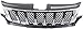 Evan Fischer Grille Assembly Compatible with 2011-2013 Jeep Grand Cherokee Chrome Shell/Painted Black Insert Code MFZ Overland Model