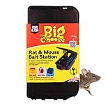 The Big Cheese Rat & Mouse Bait Station - Reusable Tamper-Resistant & Weather-Proof Rat Bait Box - Lockable Lid, Compatible with Various Baits - Mouse Bait Box for Indoor & Outdoor Use