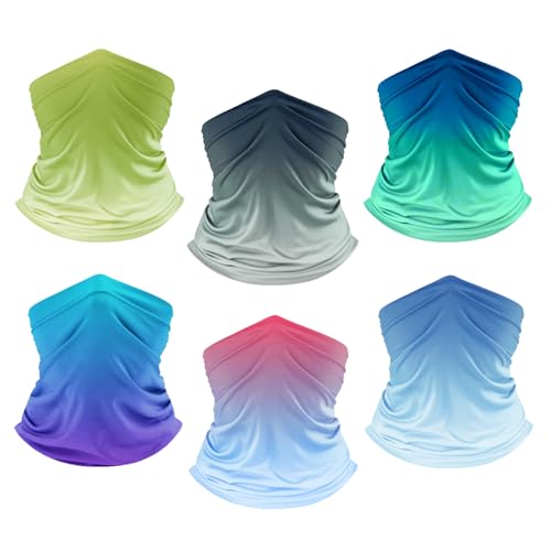 Olarveo UPF 50+ Sun Protection UV Cooling Neck Gaiter Face Mask Gradient Color Scarf Breathable Bandana for Men & Women (Gradient Color B)