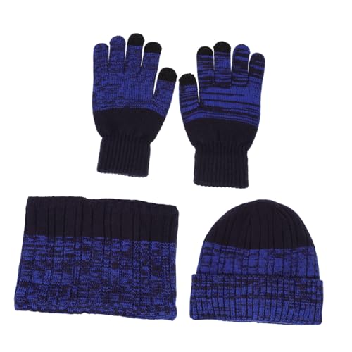 LIFKOME Winter Gloves for Boys and Girls Full Finger Warm Gloves Hat Neckerchief Kit Knitting Kit