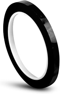 GLADFRESIT Insulation Tape - High-Temperature Resistant, Self-Adhesive, 5mm Width Tape for Grid Marking and Graphics in Office - 1 Piece (Black)