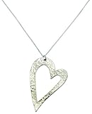 8ème anniversaire de mariage rustique cœur ouvert pendentif en bronze massif