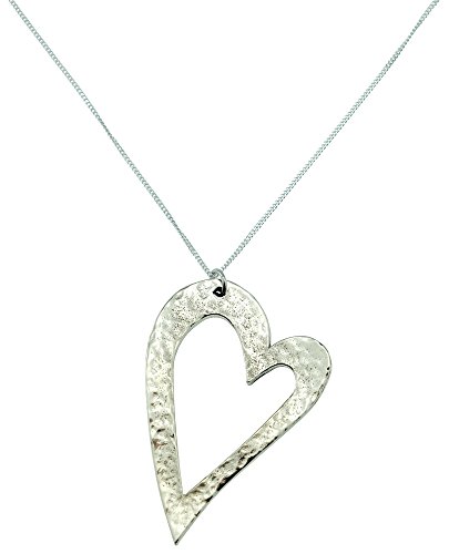 8th Anniversary Large Open Heart 8th Wedding Anniversary Bronze Pendant