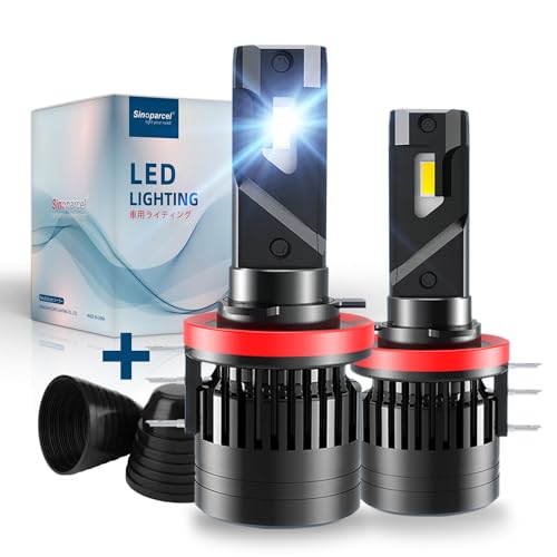 Sinoparcel Bombilla LED H15 para Faros Delanteros con luz Diurna (DRL) – 10000LM/juego 6500K Blanco – Plug y Play Haz Alto Kit de conversión de reemplazo halógeno – Paquete de 2