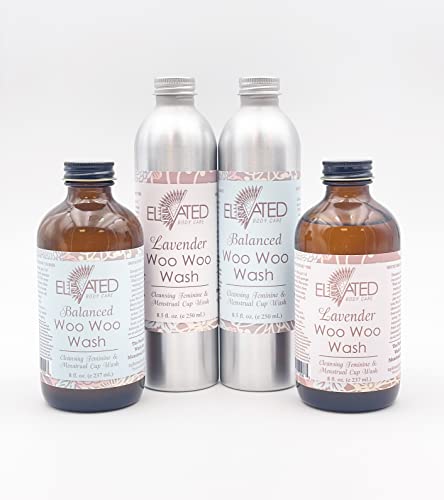 Taylors Elevated Woo Woo Wash - Natural Feminine Wash For Women Stay Fresh, Moisturized & Balanced | Glass Or Aluminum Bottle | Made In Usa! (Lavender, Glass 8Oz) #TOP4