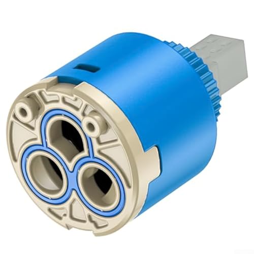 Honseadek Cartouche à disque 35 mm pour robinet de lavabo, valve de rechange pour robinet mitigeur, noyau en céramique 56 x 35 mm, compatible avec Daras Devin-Wt Finess Filo Mida Mila