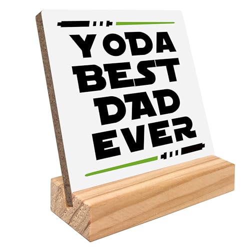Kunlisa Dad Sign, Yoda Best Dad Wood Plaque, Dad Gifts