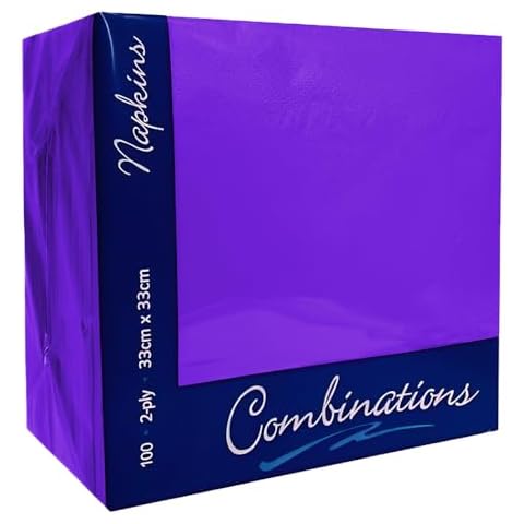Venuscello 100 Purple Paper Napkins Cover