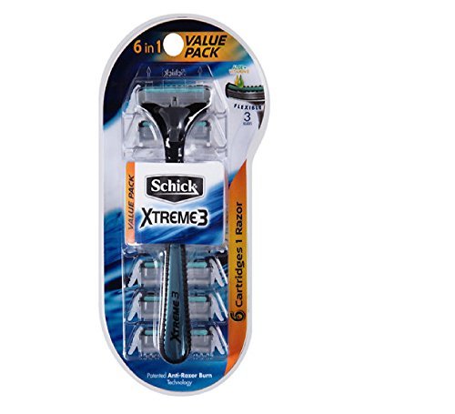 Schick Xtreme 3 Value Pack With 1 Razor and 6 Cartridges