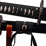 Black Cotton Ito Tsukamaki Sageo for Japanese Katana Wakizashi Tanto