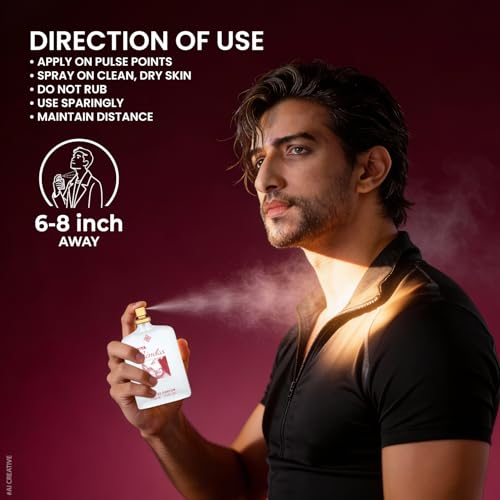 Image of Riya Bindas (Red) Perfume For Men | Sensational Blend Of Aromatic & Mint | Mild & Long Lasting Fragrance - 100ml