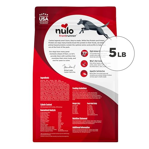 Nulo Frontrunner Ancient Grains High-Protein Dog Food, Beef, Barley, & Lamb Recipe- Natural Dry Dog Food with Probiotics, Grain-Inclusive Kibble for Adult Dogs, 5 lb Bag - Image 3