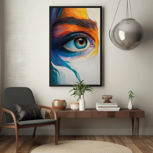 Peinture abstraite œil affiche impression esthétique 60x90