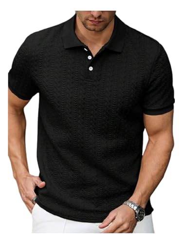 Image of Trillion Jacquard Men's Polo T Shirt for Men | Textured Tshirts for Man (Polyester Blend | Regular Fit)