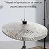 EASTROCK Low Volume Cymbal Pack Mute Cymbal Set 5 Pieces, 14"hi-hat+16"crash+18"crash+20"ride with Cymbal Bag and Cymbal Felts（Silver） #5