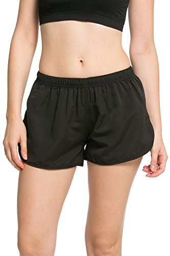 Dolamen Donna Pantaloni da Nuoto Pantalone Sportivo Yoga Shorts, Costumi da Bagno Donna Pantaloncini Bikini Costume Intero Moda da Bagno Shorts Swimwear Costume Mare, Boyleg Style (Medium, Nero)