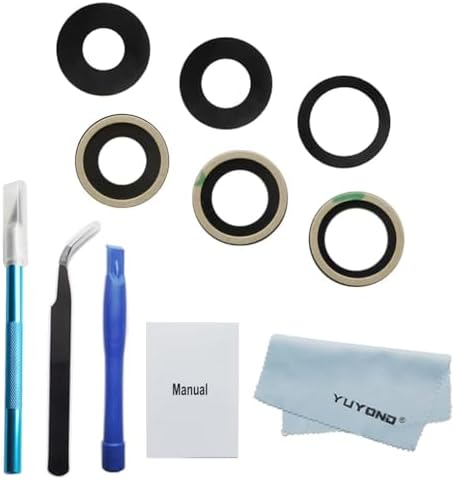 3pcs OEM Original Back Rear Camera Glass Lens Replacement for iPhone 12 Pro Max 6.7 Inch Adhesive Preinstalled with Installation Manual and Repair Tools Kit (for 12 Pro Max)