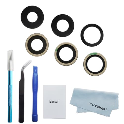 YUYOND 3pcs OEM Original Back Rear Camera Glass Lens Replacement for iPhone 12 Pro Max 6.7 Inch Adhesive Preinstalled with Installation Manual and Repair Tools Kit (for 12 Pro Max)