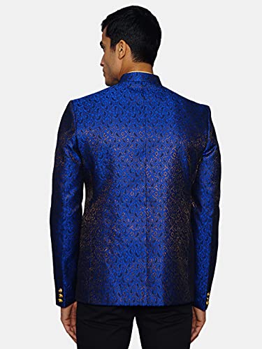 Image of WINTAGE Men's Banarasi Rayon Cotton Green Bandhgala