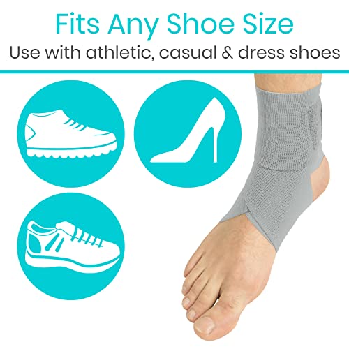 Vive Ankle Wrap (2 Pack) - Strap Heel Brace Stabilizer For Sprained Foot - Breathable, Soft, Firm Compression Sport Sleeve For Swelling - Adjustable Nonslip Elastic Support For Tendonitis (Women, Men) #TOP3