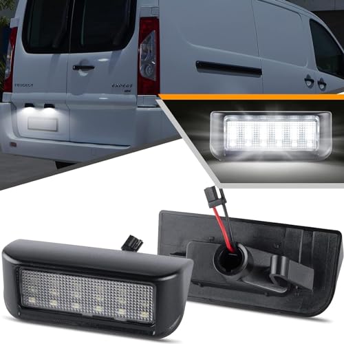 Luz de la placa del auto LED con tecnología Canbus antitestigo para Citroen Jumpy y Partner
