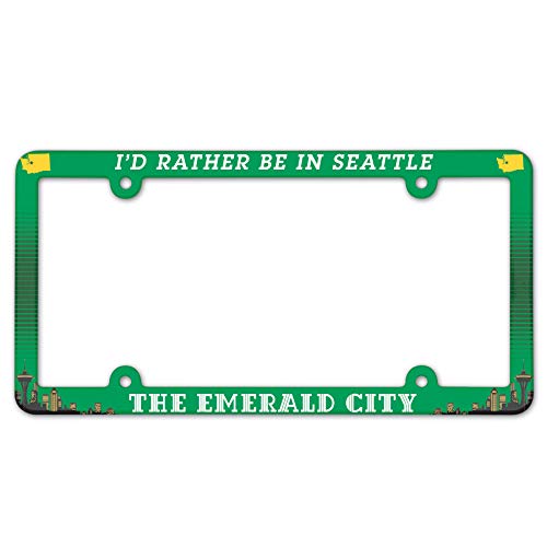 WinCraft Destination Washington Seattle City/Washington Seattle LIC Plate Frame Full ColorCity/Washington Seattle LIC Plate Frame Full Color, Multi, NA