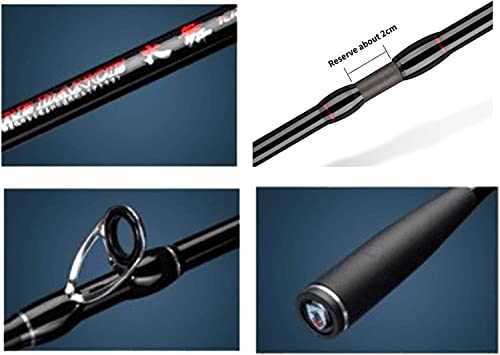 Foto von BREWIX Teleskop-Angelrute Carbon-Angelrute 1,8 m Köder Reiserute Baitcasting M Power Lure Wt.4-18g Casting Spinning Angelrute Tragbare Angelrute Angelhaken (Color : Red Casting Rod, Size : 1.8m)