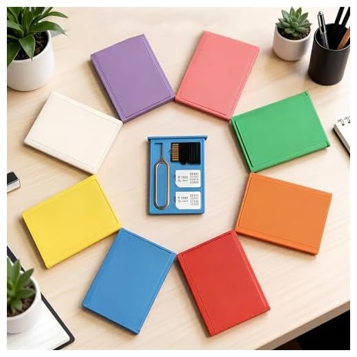 2 Pcs Portable SIM Card and Memory Card Storage Case Protective Organizer Holder for Micro SD and Nano SIM Cards（White+ Black）