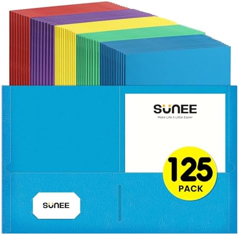 Amazon.com : Timart Folders with Pockets-6 Pack, 2 Pocket Folders Fit ...