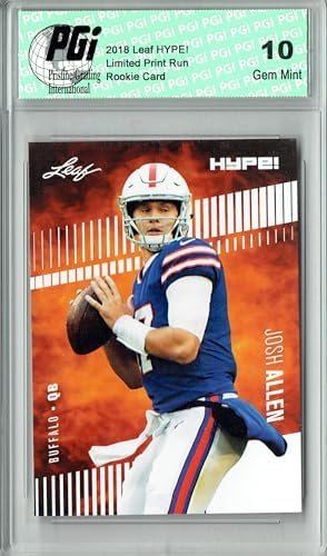 Josh Allen 2018 Leaf HYPE! #5A Just 5000 Ever Made Rookie Card PG...
