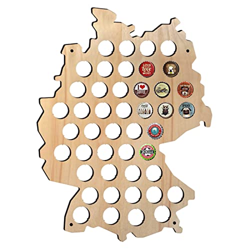 Kaxiba Wanddekoration, Holz-Bierkarte aus Deutschland, Wandkunst 44 x 33...