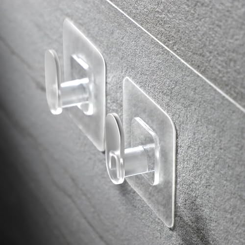 Image of ELMVIA Self Adhesive Hooks /Wall Hangings Hook /Waterproof Hooks for Wall Without Drilling Heavy Duty Bathroom Kitchen Towel Wall Hooks for Hanging Strong Coat (6, Nail Hook)