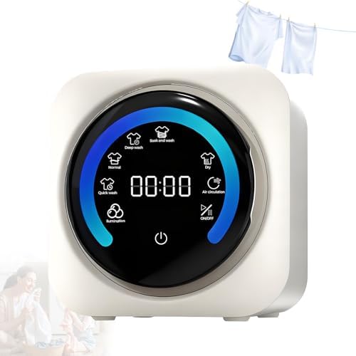 2-in-1 Mini Portable Washer & Dryer Combo, 3.5L Wall-Mounted Fully Automatic Drum Machine, 0.3kg Capacity for Small Clothes, Underwear & Socks - Ideal for Apartments & Travel